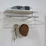 Fmd porte - manteau mural 72x29, 3x34, 5 cm blanc
