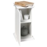 Fmd table d'appoint avec porte 57, 4 cm blanc