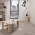 Fmd table d'appoint avec porte 57, 4 cm chêne Fmd table d'appoint avec porte 57, 4 cm chêne