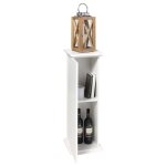 Fmd table d'appoint avec porte 88, 5 cm blanc