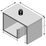 Fmd table basse 2 - en - 1 59, 1x35, 8x37, 8 cm blanc Fmd table basse 2 - en - 1 59, 1x35, 8x37, 8 cm blanc