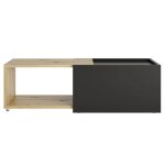 Fmd table basse extensible chne artisanal et noir