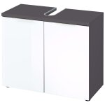 Germania armoire de lavabo salle de bain gw - pescara blanc et graphite Germania armoire de lavabo salle de bain gw - pescara blanc et graphite