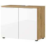 Germania armoire de sous - lavabo gw - avino 34x70x58 cm blanc et chêne Germania armoire de sous - lavabo gw - avino 34x70x58 cm blanc et chêne