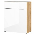 Germania commode 1 tiroir et 2 portes gw - oakland blanc et chêne Germania commode 1 tiroir et 2 portes gw - oakland blanc et chêne