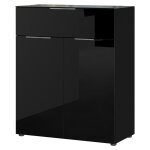 Germania commode 1 tiroir et 2 portes gw - oakland noir Germania commode 1 tiroir et 2 portes gw - oakland noir