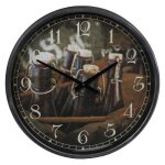 Gifts amsterdam horloge murale bottles in crate mtal noir 51 cm