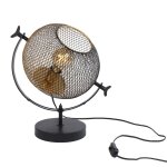 Gifts amsterdam lampe de table wire m�tal noir et dor� 27x27x40 cm