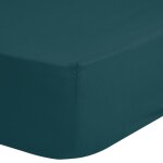 Good morning drap - housse jersey 140x200 cm bleu ptrole