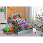 Good morning housse de couette 5481 - p graffiti 135x200 cm multicolore
