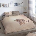 Good morning housse de couette cheetah 155x220 cm sable