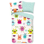 Good morning housse de couette enfant booh 120x150 cm blanc cass