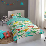 Good morning housse de couette pour enfants dinos 135x200 cm