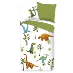 Good morning housse de couette enfant jurassic p 135x200 cm blanc