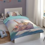 Good morning housse de couette enfant noah 135x200 cm bleu