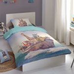 Good morning housse de couette enfant noah 140x200 / 220 cm bleu