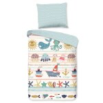 Good morning housse de couette enfant sea 120x150 cm blanc cass