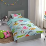 Good morning housse de couette pour enfants seaworld 135x200 cm