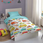 Good morning housse de couette enfant traffic 120x150 cm multicolore