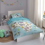 Good morning housse de couette pour enfants wild life 140x200 / 220 cm