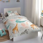 Good morning housse de couette enfant zoo 135x200 cm multicolore