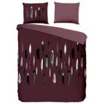 Good morning housse de couette feathers 140x200 / 220 cm bordeaux