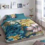 Good morning housse de couette lidy 135x200 cm bleu p�trole