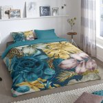 Good morning housse de couette lidy 155x220 cm bleu p�trole