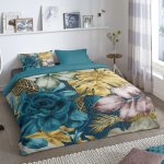 Good morning housse de couette lidy 200x200 / 220 cm bleu ptrole