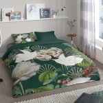 Good morning housse de couette luuk 155x220 cm vert