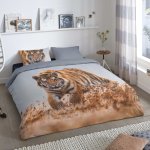 Good morning housse de couette tiger 200x200 / 220 cm multicolore