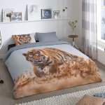 Good morning housse de couette tiger 240x200 / 220 cm multicolore Good morning housse de couette tiger 240x200 / 220 cm multicolore