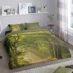 Good morning housse de couette woods 155x220 cm vert