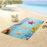 Good morning serviette de plage beachy 100x180 cm bleu