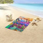 Good morning serviette de plage graffity 75x150 cm multicolore