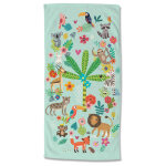 Good morning serviette de plage happy 75x150 cm multicolore