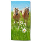 Good morning serviette de plage horses 75x150 cm multicolore