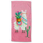 Good morning serviette de plage lalama 75x150 cm rose