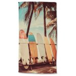 Good morning serviette de plage vintage surf 100x180 cm multicolore