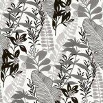 Good vibes papier peint big leaves noir et blanc Good vibes papier peint big leaves noir et blanc