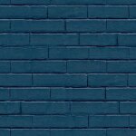 Good vibes papier peint brick wall bleu