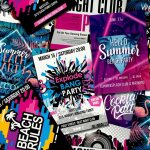 Good vibes papier peint club posters violet et rose Good vibes papier peint club posters violet et rose