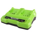 Greenworks chargeur  double fente 24 v 4 a
