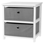 H&s collection armoire de rangement avec 2 tiroirs mdf