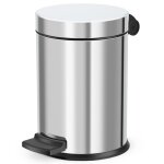 Hailo poubelle  pdale solid s 4 l acier inoxydable