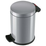 Hailo poubelle  pdale solid s 4 l argent