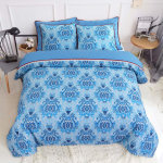 Happiness housse de couette yogi 200x200 cm bleu