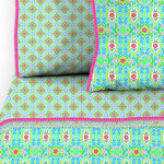 Happiness housse de couette zosia 140x200 / 220 cm vert citron