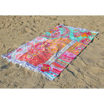 Happiness serviette de plage zalipie 100x180 cm multicolore