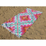 Happiness serviette de plage zophia 100x180 cm multicolore